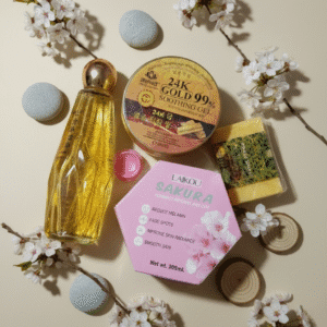 24K গোল্ড ও সাকুরা হোয়াইটেনিং কম্বো – উজ্জ্বল ও মসৃণ ত্বকের জন্য
