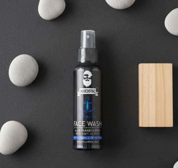 Muuchstac Ocean Face Wash for Men - Deep Cleansing, Oil Control & Acne Prevention