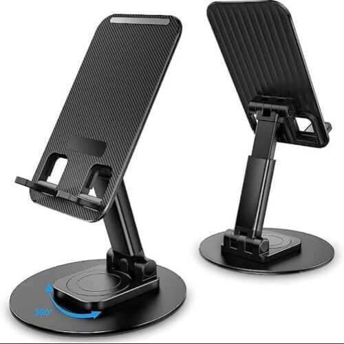 Folding Rotatable Lifting Desktop Holder for Mobile Phones & Tablets